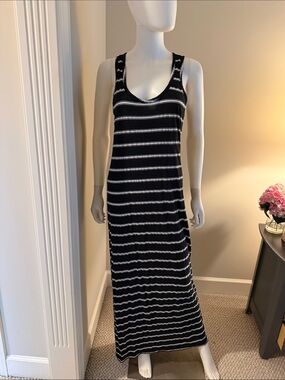 Michael Stars Striped Black and White Tank Maxi Dress